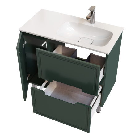 Тумба под раковину Taliente Cevia TA-MBC-90PR(R)-grigio verde 90х40 подвесная цвет зеленый